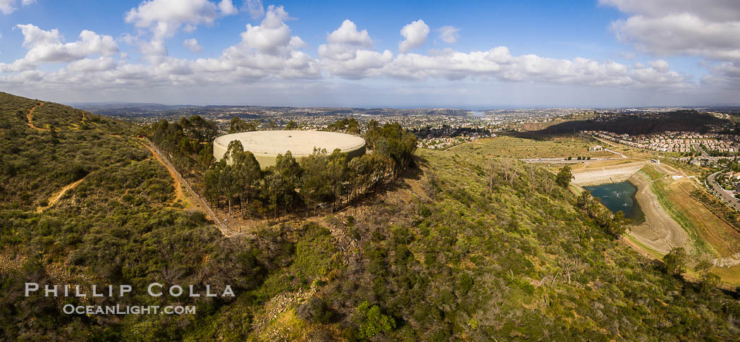 Water Tower Hill and Denk Mountain, and view to the west, highest point in Carlsbad., natural history stock photograph, photo id 38203