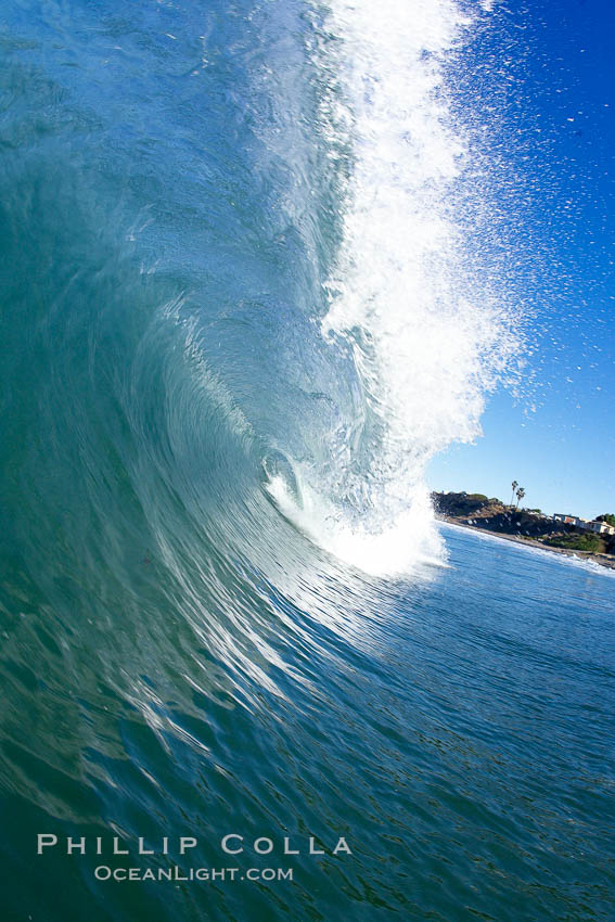 Wave breaking in early morning sunlight. Ponto, Carlsbad, California, USA, natural history stock photograph, photo id 21779