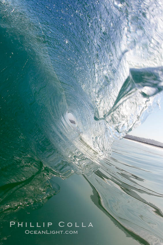 Cresting wave, morning light, glassy water, surf., natural history stock photograph, photo id 20828