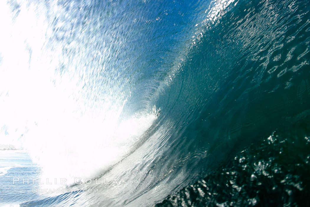 Cardiff-by-the-Sea, morning surf, breaking wave., natural history stock photograph, photo id 19510