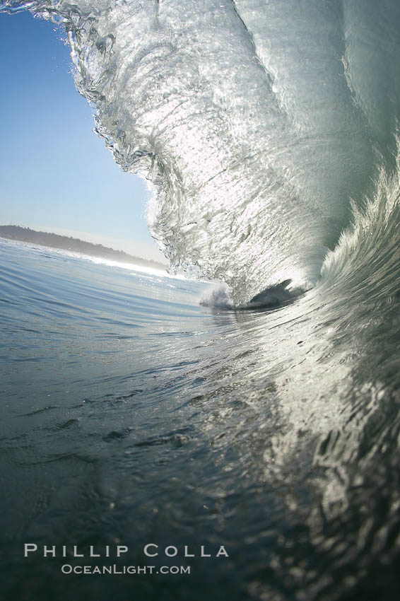 Cardiff, morning surf. Cardiff by the Sea, California, USA, natural history stock photograph, photo id 17896
