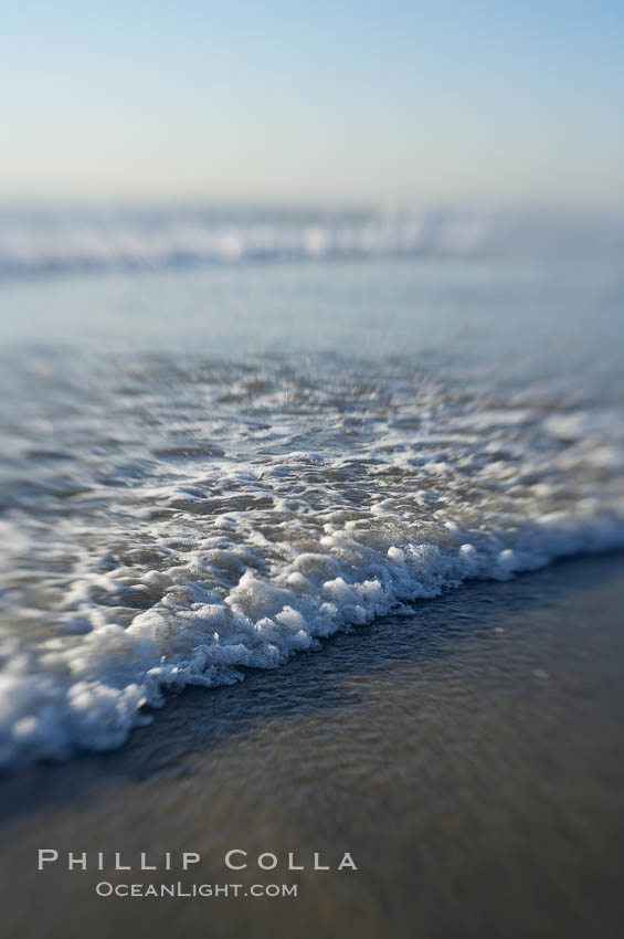 Wave washes ashore. Ponto, Carlsbad, California, USA, natural history stock photograph, photo id 14466