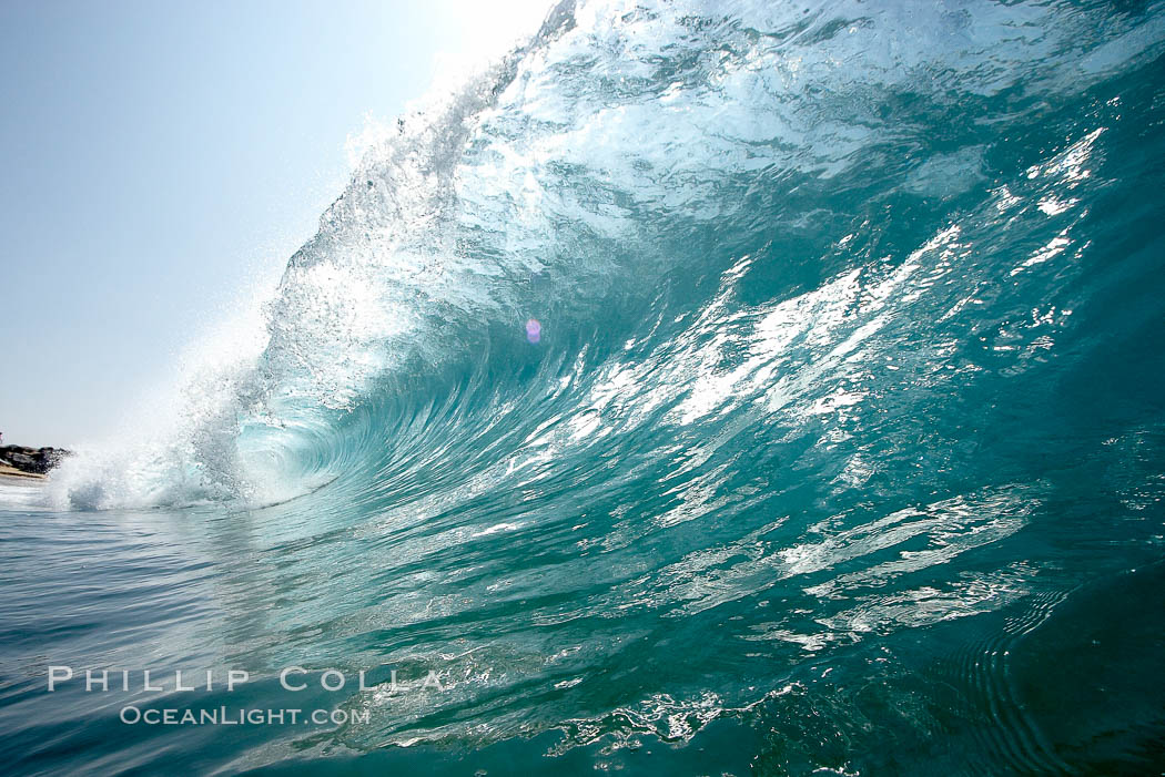 Backlit wave, the Wedge. The Wedge, Newport Beach, California, USA, natural history stock photograph, photo id 16998
