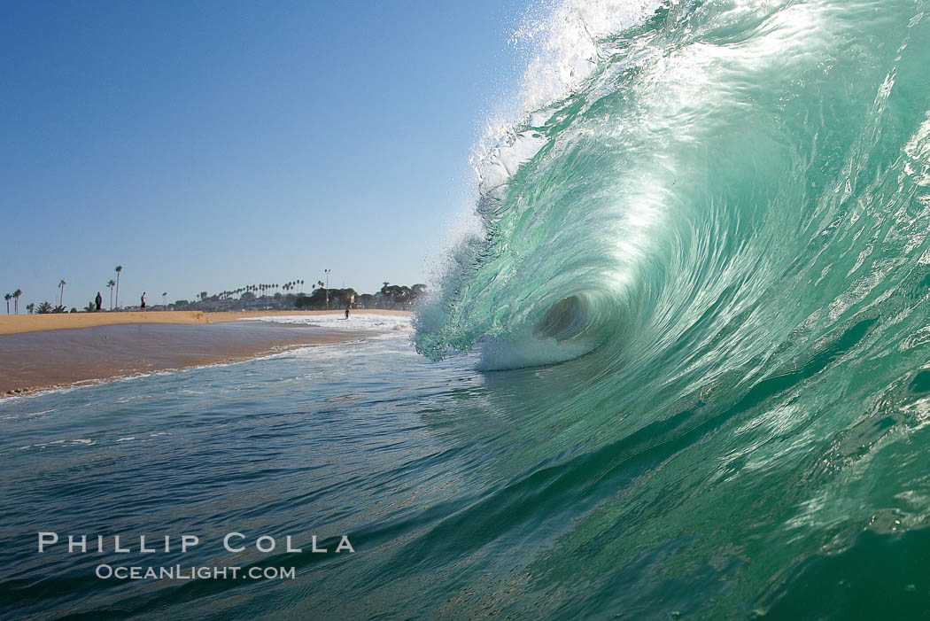 Backlit wave, the Wedge. The Wedge, Newport Beach, California, USA, natural history stock photograph, photo id 17714