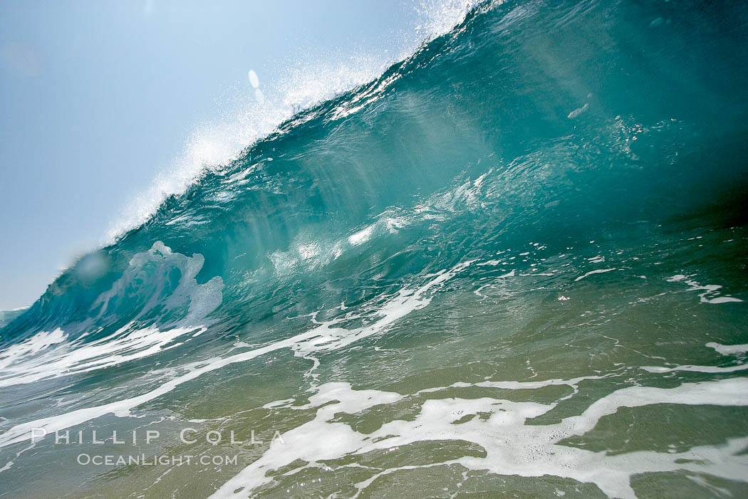 Backlit wave, the Wedge. The Wedge, Newport Beach, California, USA, natural history stock photograph, photo id 17003