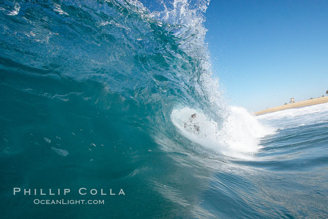 Breaking wave, the Wedge. The Wedge, Newport Beach, California, USA, natural history stock photograph, photo id 17023