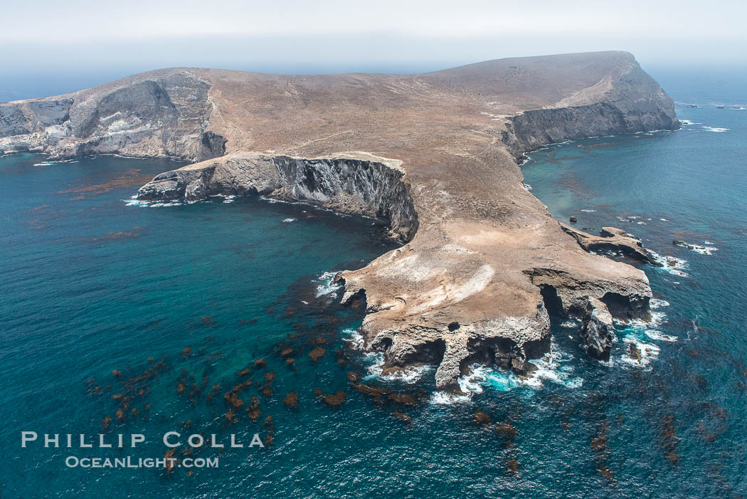 Webster Point, Santa Barbara Island, aerial photograph., natural history stock photograph, photo id 29364