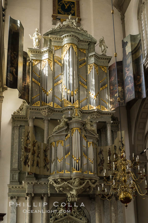 Westerkerk Organ Pipes, Amsterdam. Holland, Netherlands, natural history stock photograph, photo id 29442