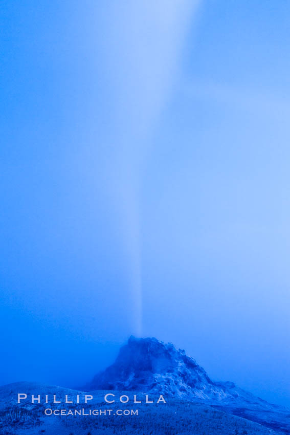 White Dome Geyser, rises to a height of 30 feet or more, and typically erupts with an interval of 15 to 30 minutes. It is located along Firehole Lake Drive. Lower Geyser Basin, Yellowstone National Park, Wyoming, USA, natural history stock photograph, photo id 26949