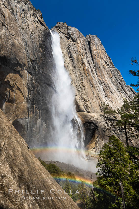 Yosemite Falls in Spring, viewed from Yosemite Falls trail. Yosemite National Park, California, USA, natural history stock photograph, photo id 36907
