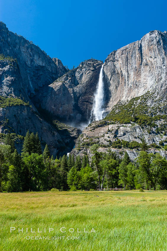 Yosemite Falls, Yosemite National Park. California, USA, natural history stock photograph, photo id 09210