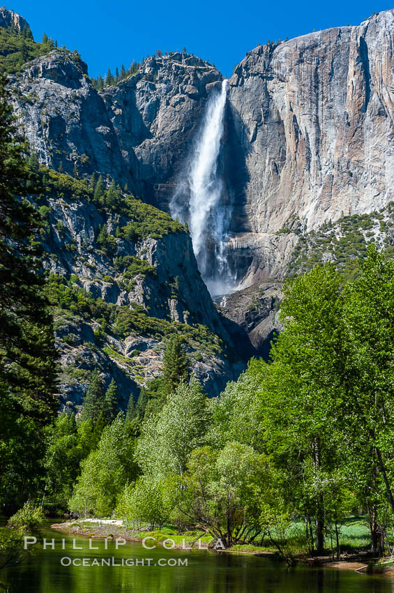 Yosemite Falls, Yosemite National Park. California, USA, natural history stock photograph, photo id 09216